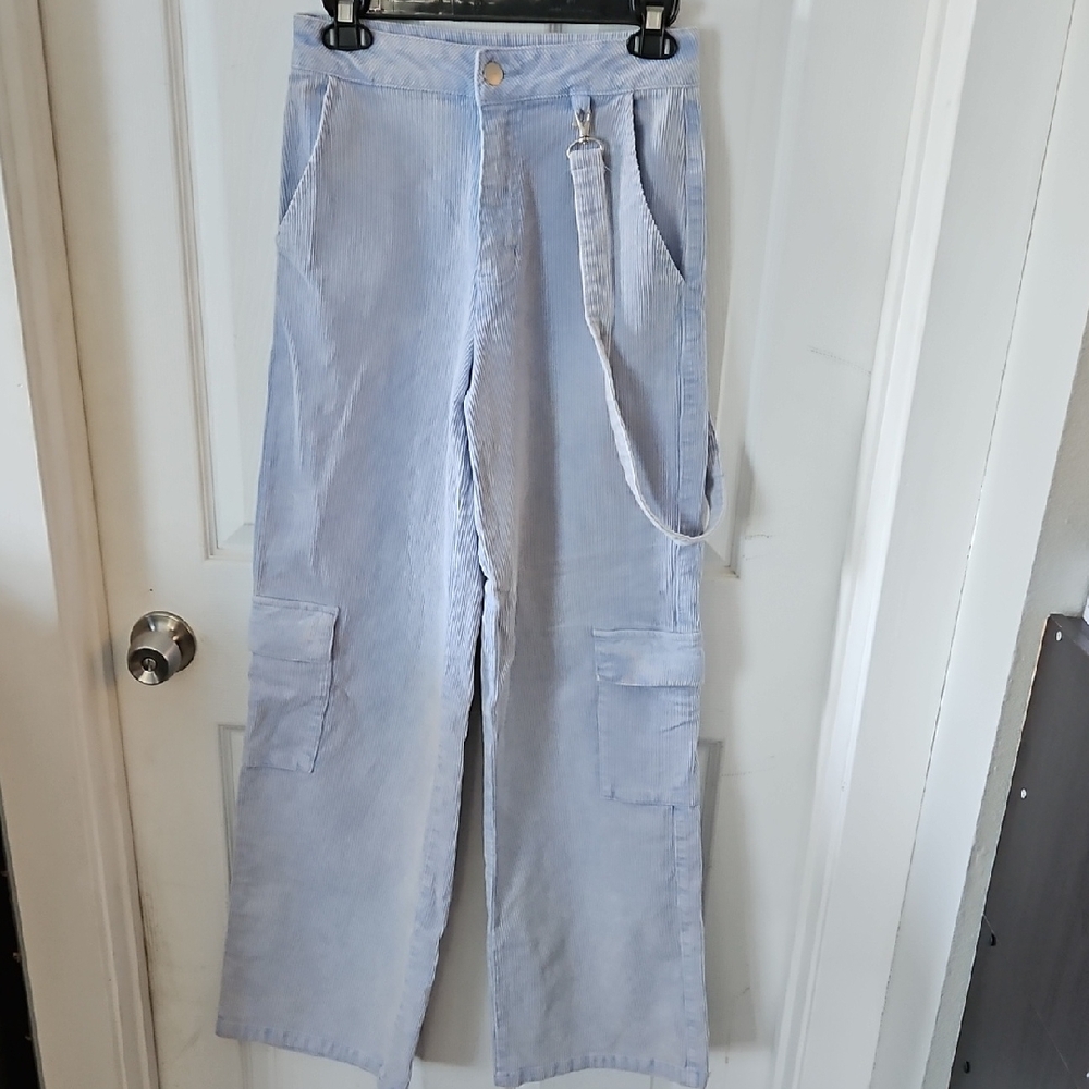Forever 21 Blue Flare Wide Leg Jeans